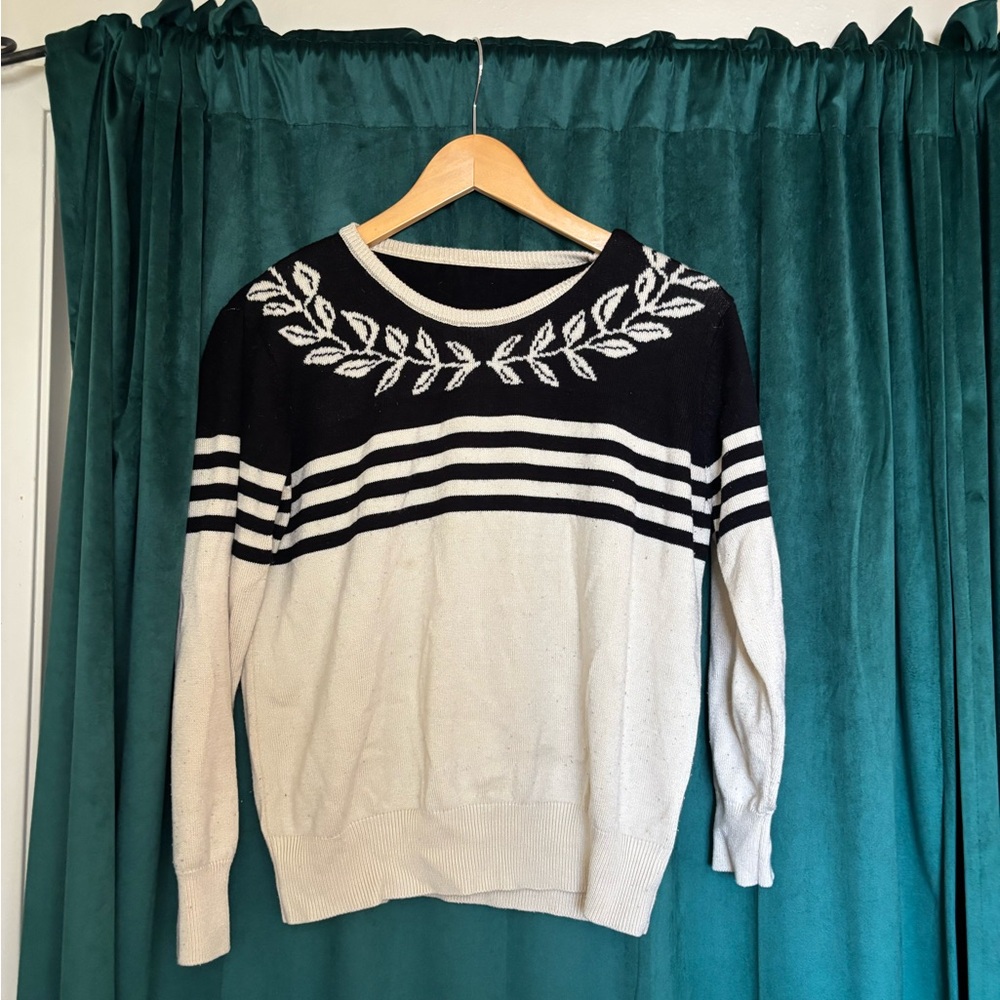 Black and White striped Sweater